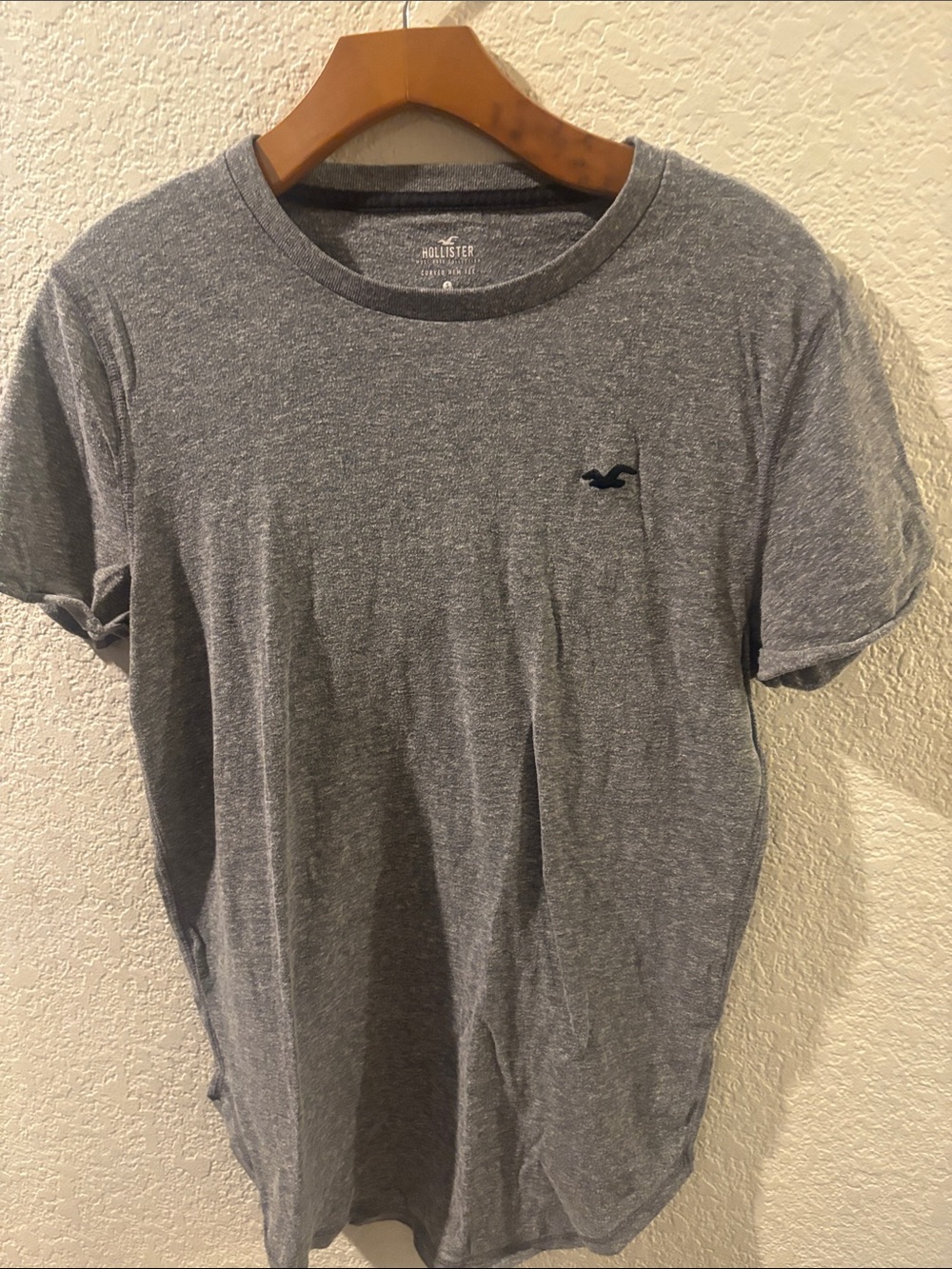 Hollister Gray Crewneck Logo Tee